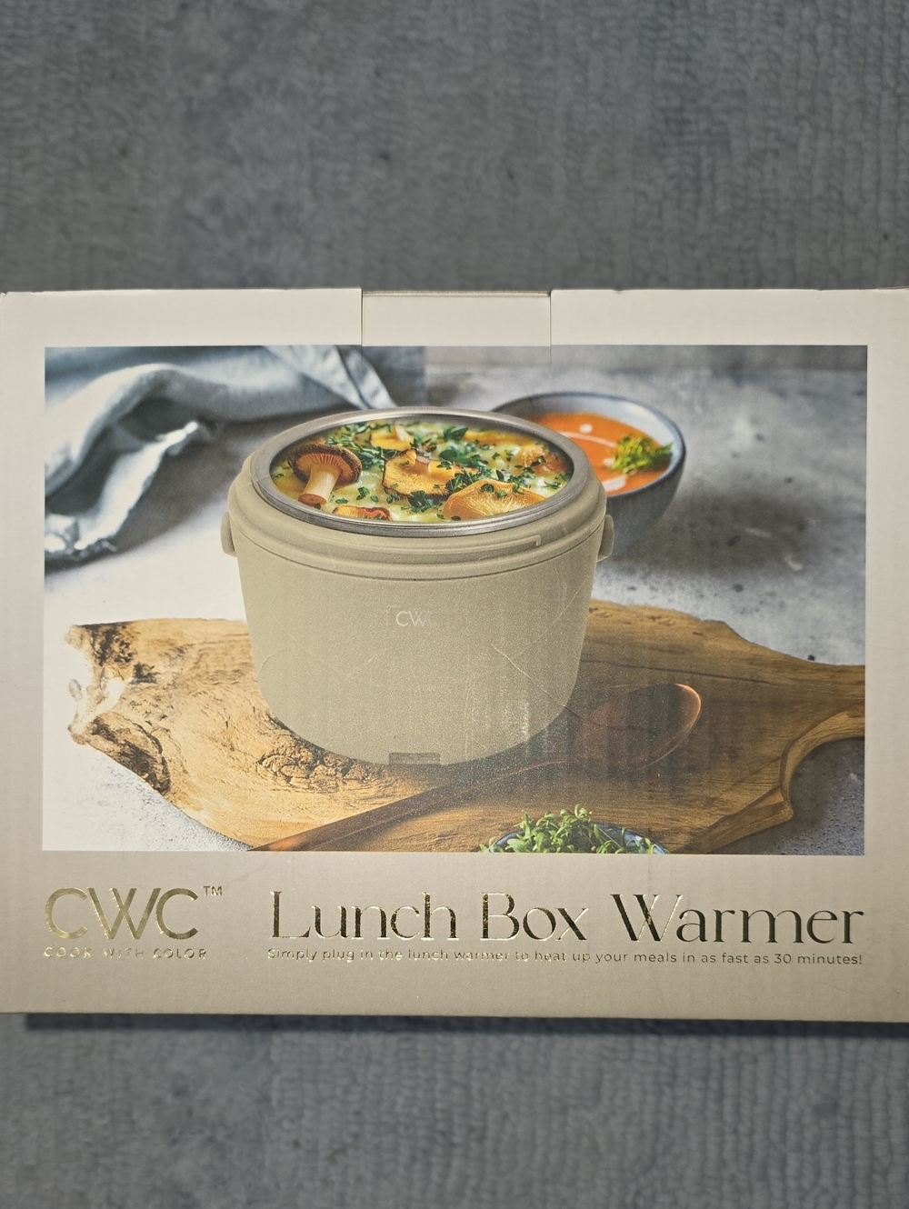 New CWC Cream Lunch Box Warmer – Portable Meal Heater